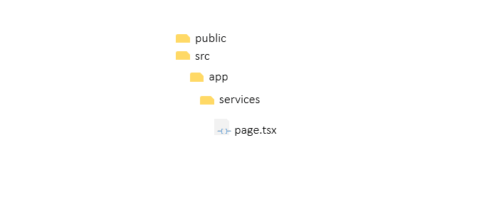 services route created in a Next.js project